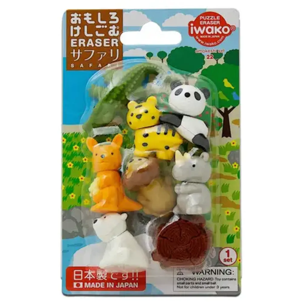 MIYA Company Iwako Safari Animals Eraser Pack At Miya New