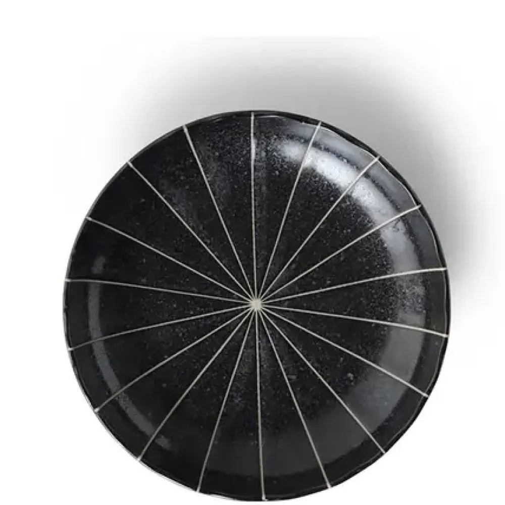 MIYA Company Kasa Lines Black 6.5" Plate Online