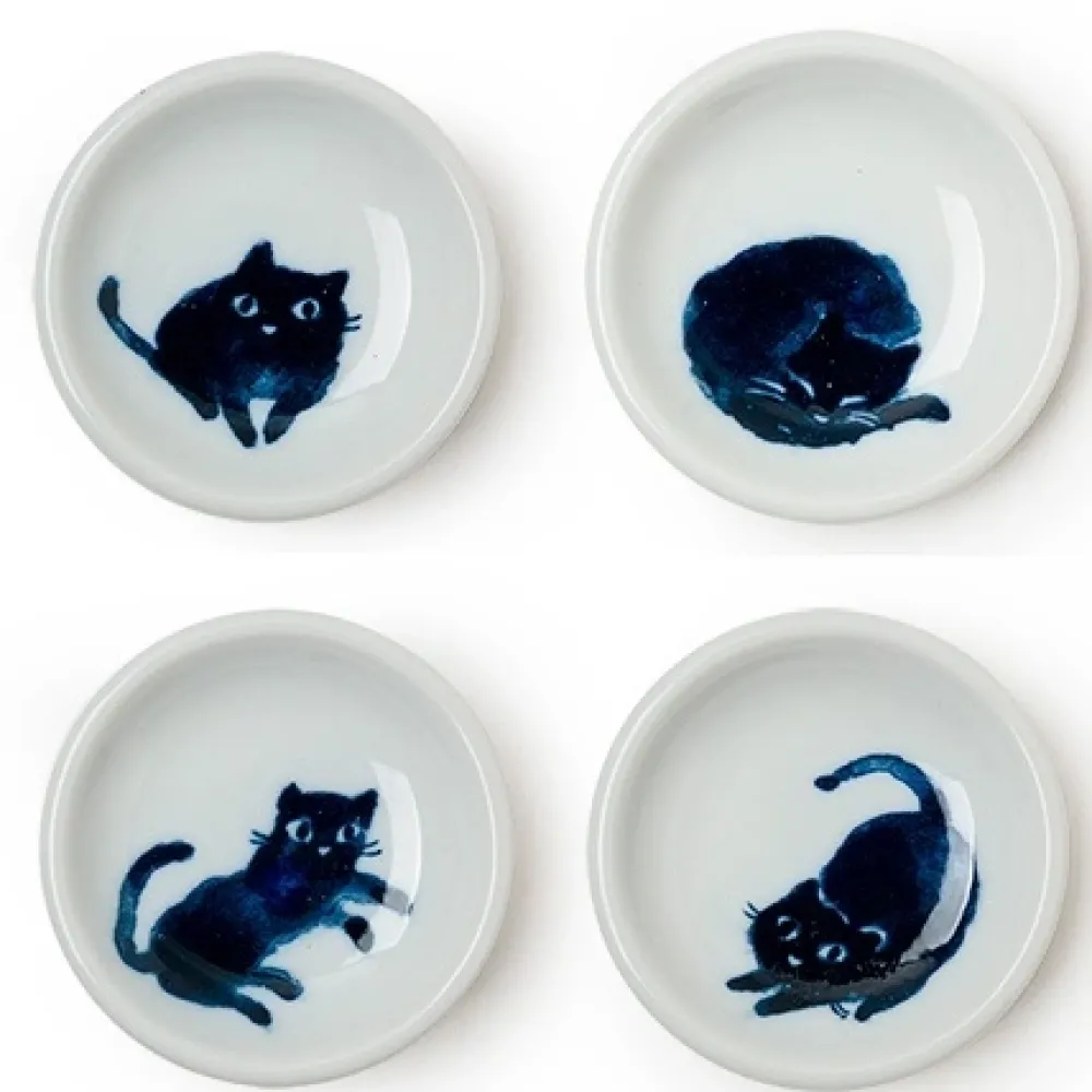 MIYA Company Midnight Blue Cat Dish Set Discount