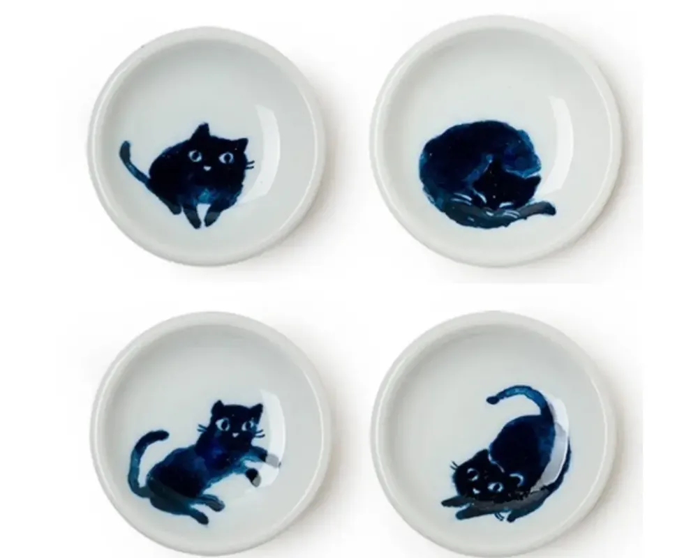 MIYA Company Midnight Blue Cat Dish Set Discount