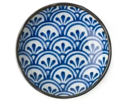 MIYA Company Monyou 4.5" Hana Seigaiha Plate