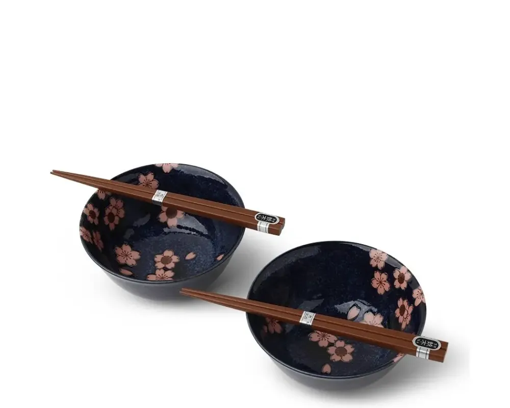 MIYA Company Namako Pink Sakura 5.75" Bowl Set/2 Clearance