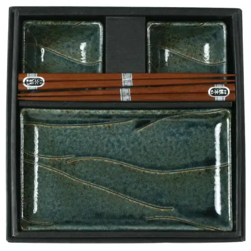 MIYA Company Nami Blue Sushi Set