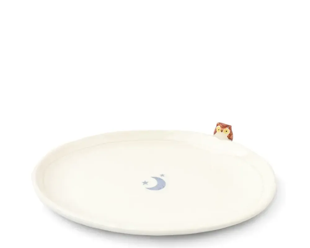 MIYA Company Plate Owl & Moon Design Discount
