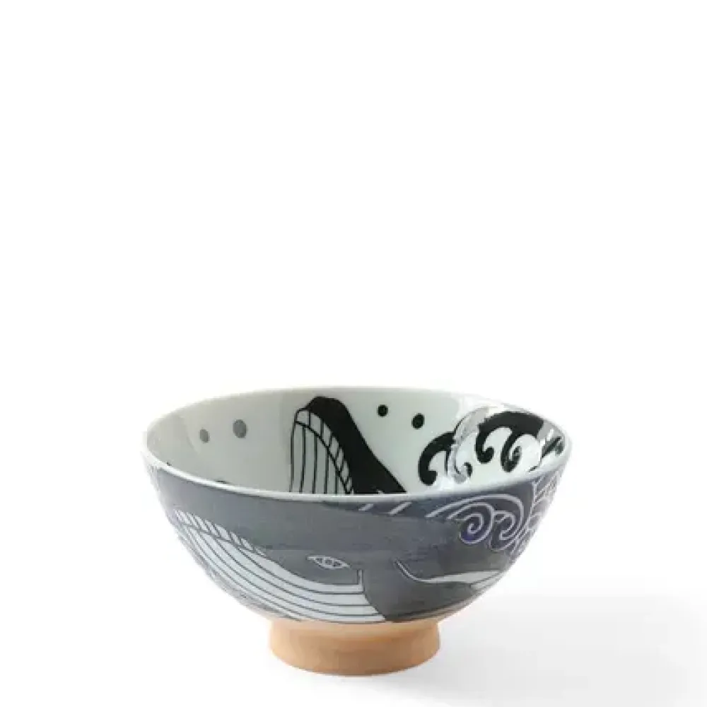 MIYA Company Rice Bowl Blue Whale Waves Hot