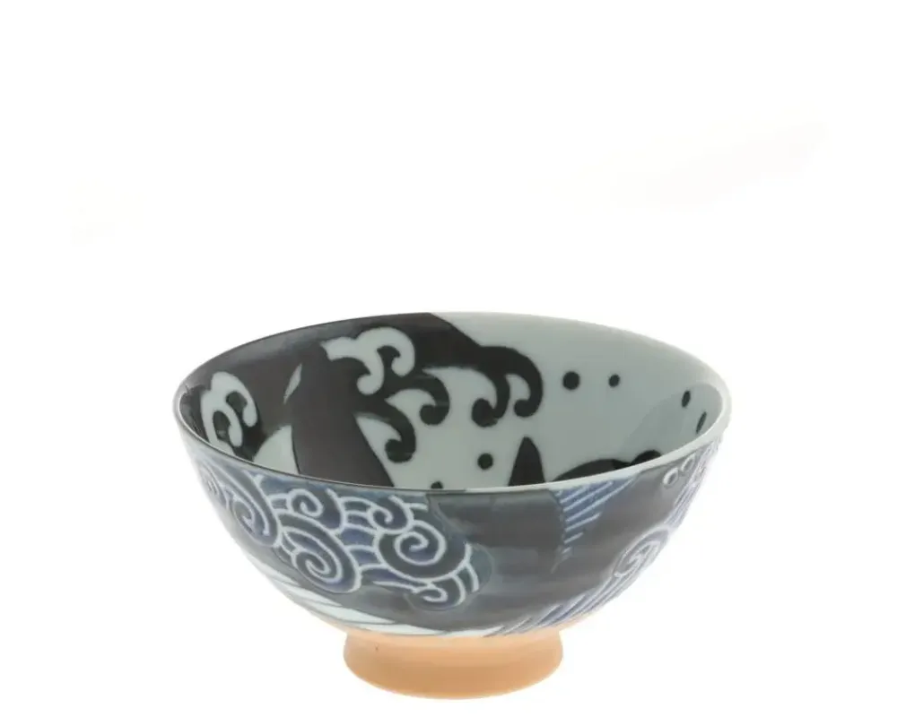 MIYA Company Rice Bowl Blue Whale Waves Hot