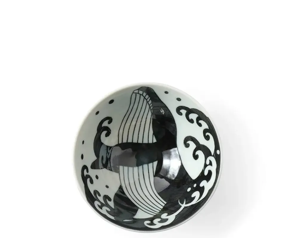 MIYA Company Rice Bowl Blue Whale Waves Hot