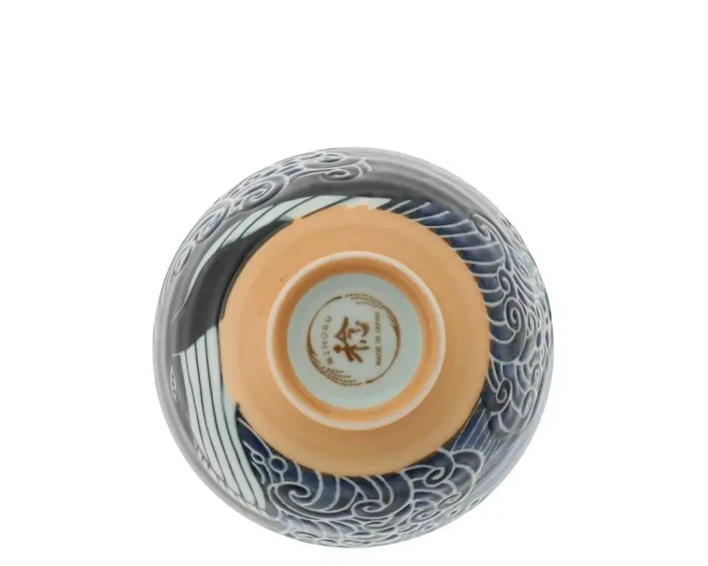 MIYA Company Rice Bowl Blue Whale Waves Hot