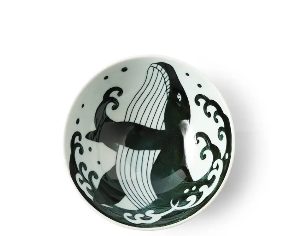 MIYA Company Rice Bowl Blue Whale Waves (Xl) 5-3/4" Online