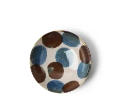 MIYA Company Rustic Blue & Brown 5.75" Bowl