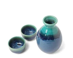 MIYA Company Sake Set Jade Ocean Blue Best