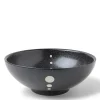 MIYA Company Satin Black White Dots 8-3/8" Bowl Online