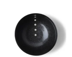 MIYA Company Satin Black White Dots 5-1/8