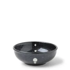 MIYA Company Satin Black White Dots Sauce Bowl Sale
