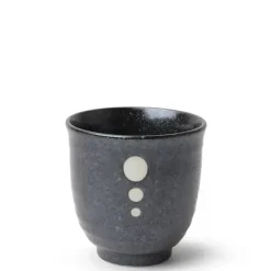MIYA Company Satin Black White Dots Teacup