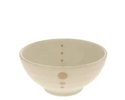 MIYA Company Satin White Dots 7-1/4" Bowl Clearance