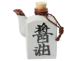 MIYA Company Shoyu 6 Oz. Sauce Pot With Cork - White