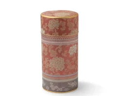MIYA Company Tea Canister Brocade Peony Red Hot