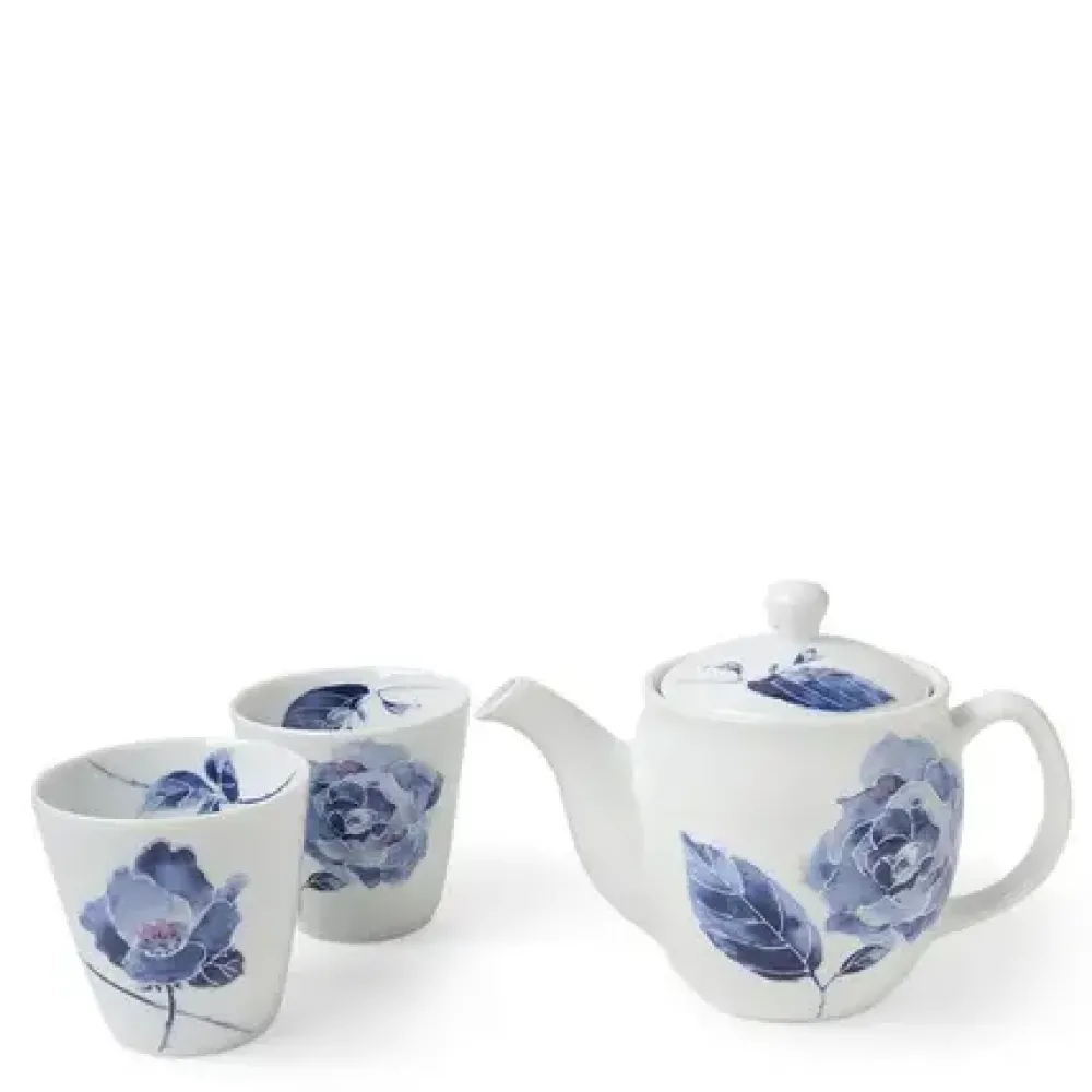 MIYA Company Tea Set Blue Rose Clearance