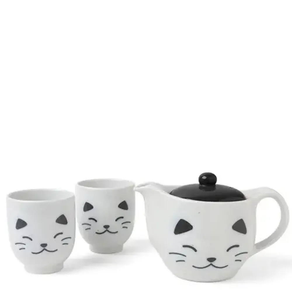 MIYA Company Tea Set Cat White Sale