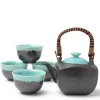 MIYA Company Tea Set Turquoise Sky Square Discount