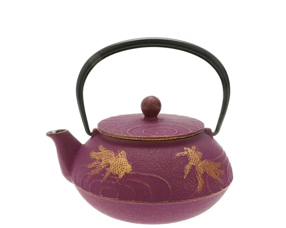 MIYA Company Teapot Cast Iron Purple Goldfish Sale