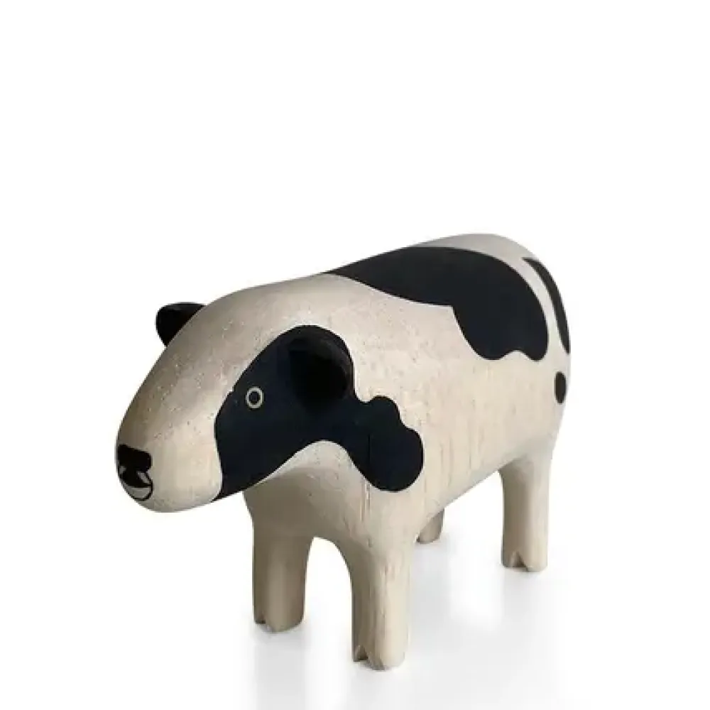 MIYA Company T-Lab Wooden Animal - Cow Clearance