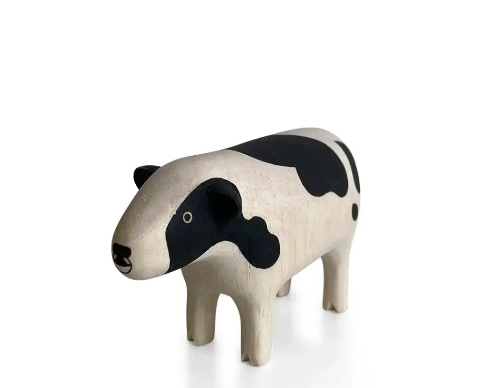 MIYA Company T-Lab Wooden Animal - Cow Clearance