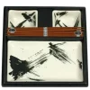 MIYA Company White Brush Stroke Sushi Set Discount
