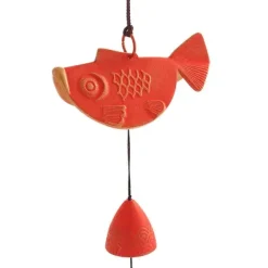 MIYA Company Wind Chime Goldfish Red/Gold 2-3/4" Best